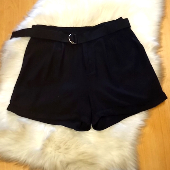 Shinestar Black Rayon Shorts-#1477 - Picture 2 of 9